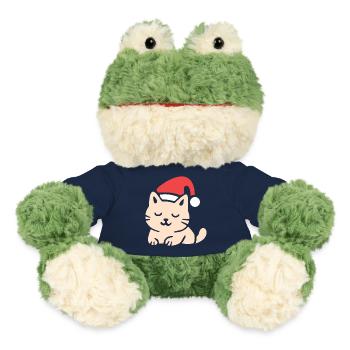 Cute Christmas Cat in Comfy Style - MiniFeet® Frog Torge - french navy - Front