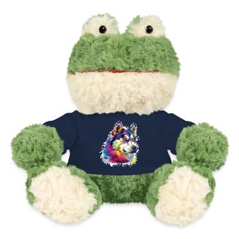 Art animalier de loup - Grenouille Torge MiniFeet® - bleu marine - Devant