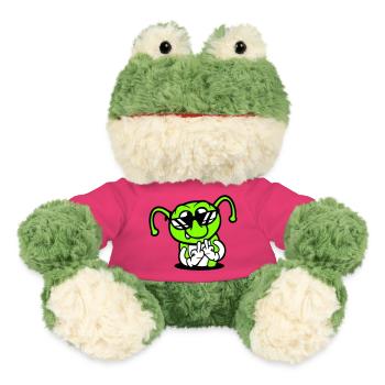 Caterpillar Middle Finger Insult Hole Sunglasses - MiniFeet® Frog Torge - pink - Front