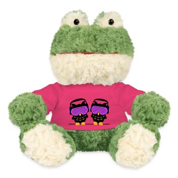 2 DJ Eulen Kopfhörer Musik hören Club Disko Party - MiniFeet® Frosch Torge - Pink - Vorne