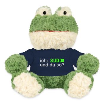 ich: SUDO und du so? Linux Spruch - Programmierer - MiniFeet® Frosch Torge - French Navy - Vorne