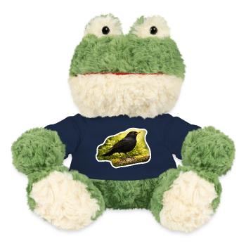 Amsel auf moosbedecktem Ast - Naturfoto-Look - MiniFeet® Frosch Torge - French Navy - Vorne