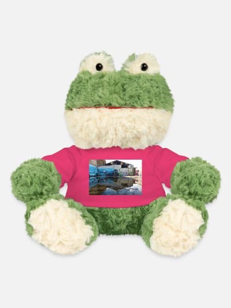 Urbane Reflexionen – Blaues Graffiti - MiniFeet® Frosch Torge - Pink