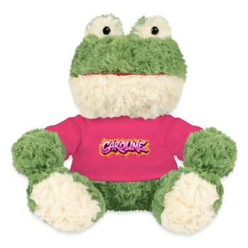 CAROLINE GRAFFITI NAME FÜR PERFEKTES GESCHENK DRUCKBAR - MiniFeet® Frosch Torge - Pink - Vorne