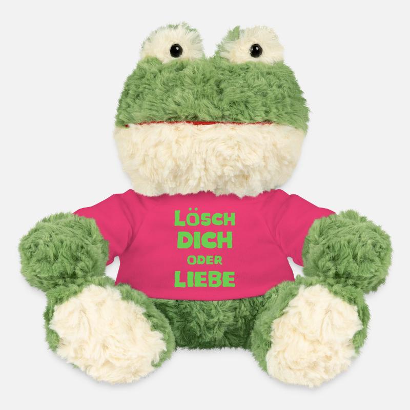 Lösch Dich oder Liebe Spruch Meme T-Shirt - MiniFeet® Frosch Torge - Pink