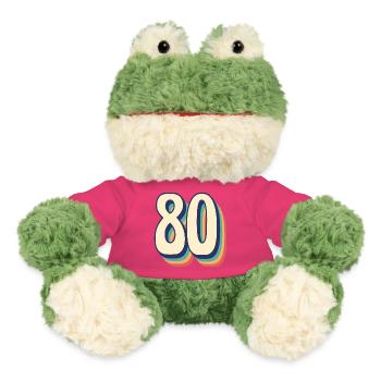 Vintage Retro T-Shirt Nummer 80 Eighty - MiniFeet® Frosch Torge - Pink - Vorne
