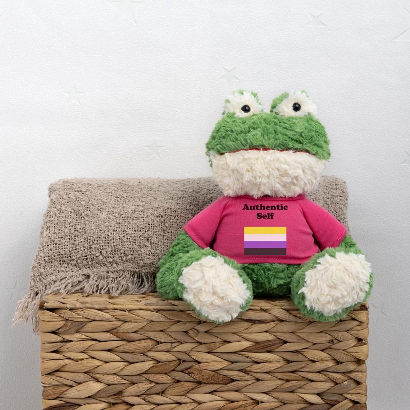 Non Binary Flag Authentic Self MiniFeet® Frog Torge