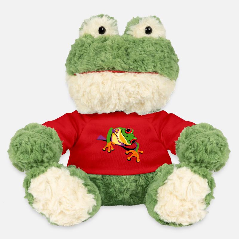 Frosch Regenwald comic frog Umweltschutz - MiniFeet® Frosch Torge - Rot