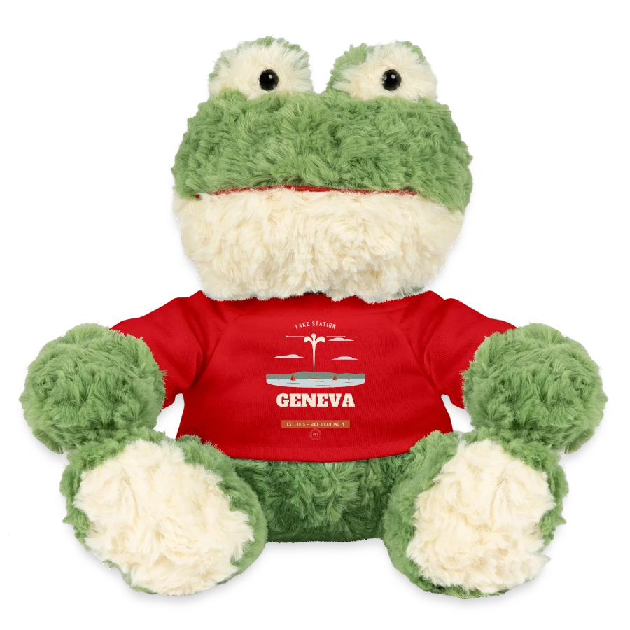 Geneva badge on a minifeet® frog torge, red