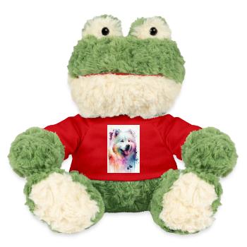 Samoyède Chien Chiens de compagnie Aquarelle - Grenouille Torge MiniFeet® - rouge - Devant