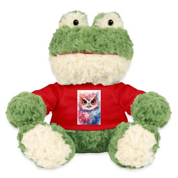 Eule Vogel Tier Eulen Watercolors - MiniFeet® Frosch Torge - Rot - Vorne