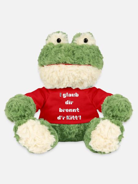 Schwäbischer Spruch I glaub dir brennt dr Kittl - MiniFeet® Frosch Torge - Rot