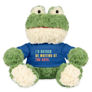 Je préférerais attendre à la porte - Grenouille Torge MiniFeet® - bleu roi - Devant
