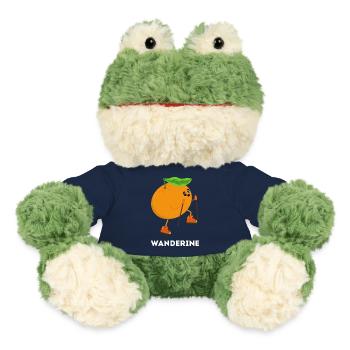Wanderine - Tangerine Goes Hiking Pun - MiniFeet® Frog Torge - french navy - Front