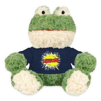 Leon Name Funny Speech Bubble Leeeon! - MiniFeet® Frog Torge - french navy - Front