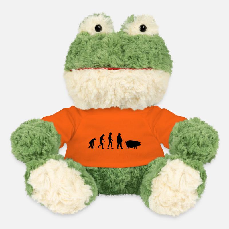 Evolution from ape to man to pig - MiniFeet® Frog Torge - golden orange