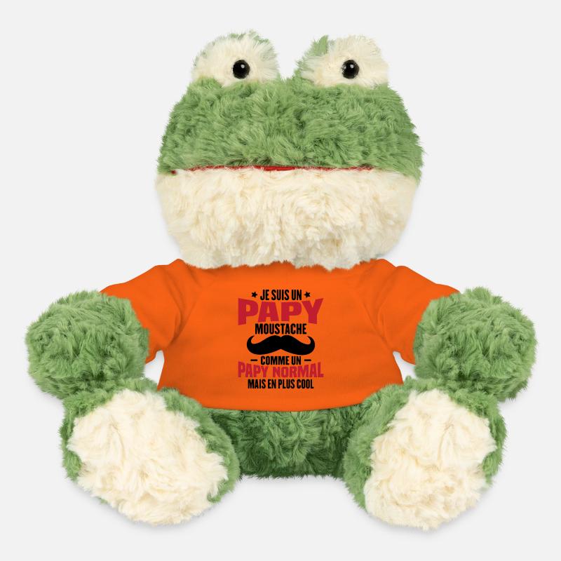 Un papy moustache comme un papy normal - Grenouille Torge MiniFeet® - orange doré