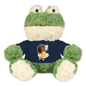 Enfant joyeux avec chat en tutu - Grenouille Torge MiniFeet® - bleu marine - Devant