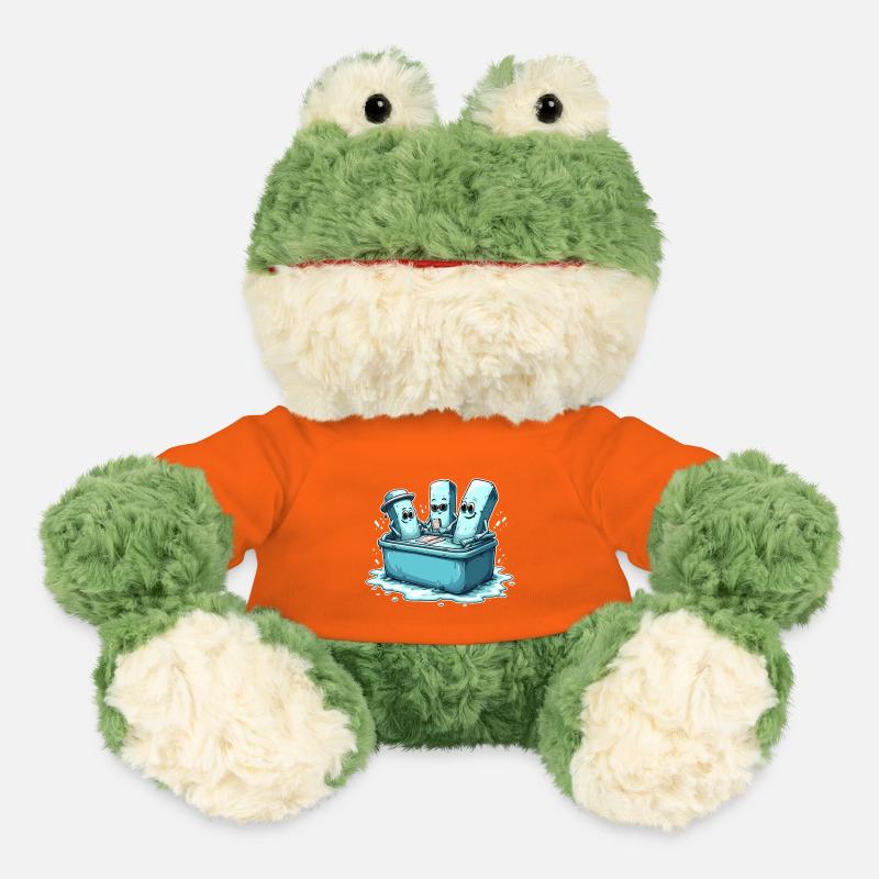 Icecube Lolly Pool Party Design - Grenouille Torge MiniFeet® - orange doré