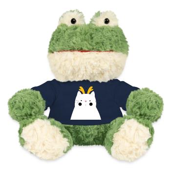 Weiße Katze mit goldenem Geweih - MiniFeet® Frosch Torge - French Navy - Vorne