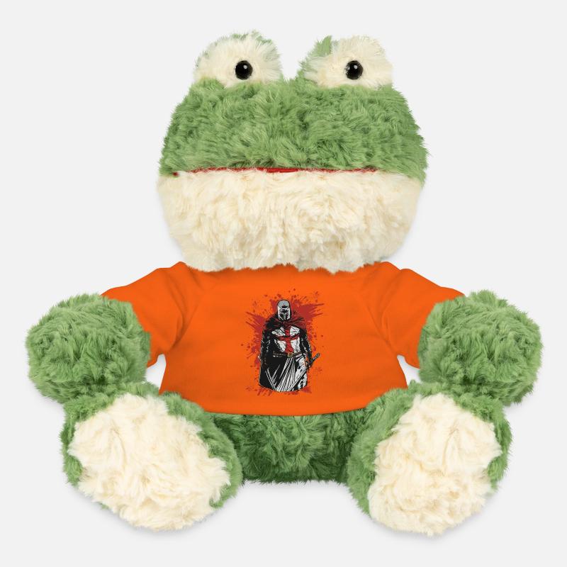 Crusader Knights Templar Deus Vult Knight Templar - MiniFeet® Frog Torge - golden orange
