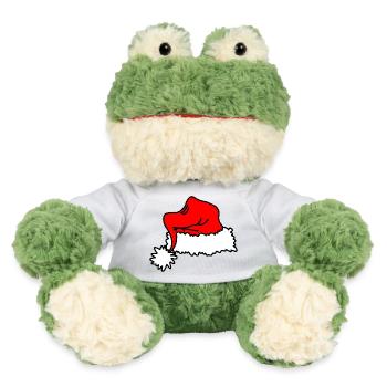 Chapeau de Noël rouge - Grenouille Torge MiniFeet® - jaune soleil - Devant