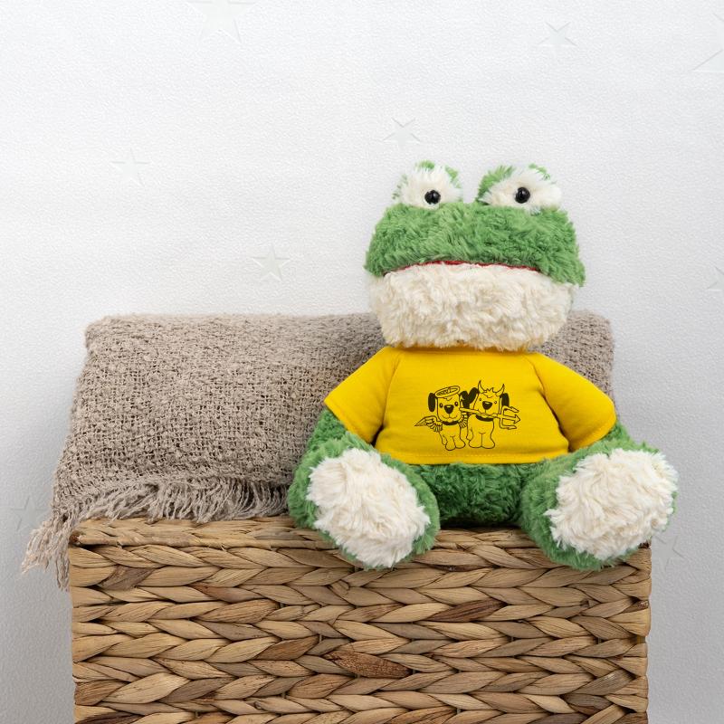 2 Dogs Angel Devil Satan Heaven Hell Conscience MiniFeet® Frog Torge