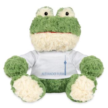 Minimalistisch Silhouette des Berliner Fernsehturm - MiniFeet® Frosch Torge - Sonnengelb - Vorne