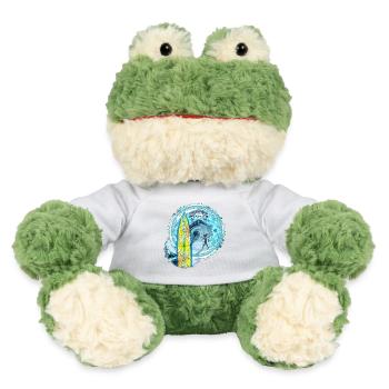 Wellen- und Surfer Motiv mit Mandala - MiniFeet® Frosch Torge - Sonnengelb - Vorne