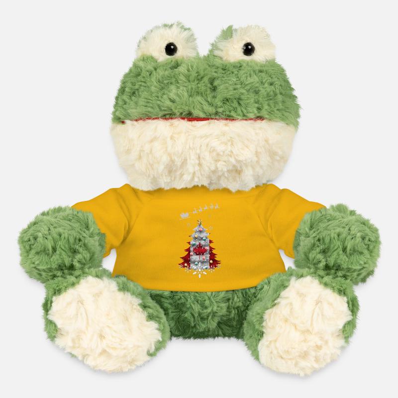 Christmas tree with Canada flag - MiniFeet® Frog Torge - sun yellow
