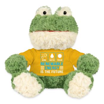 Énergies renouvelables, cellules solaires, photovoltaïque - Grenouille Torge MiniFeet® - jaune soleil - Devant