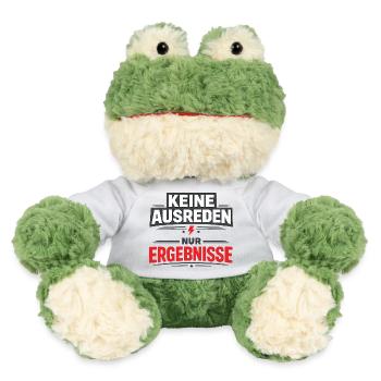 Keine Ausreden nur Ergebnisse Motivationsspruch - MiniFeet® Frosch Torge - Sonnengelb - Vorne