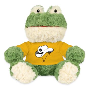 Sheriff Hut mit kleinem Skull auf Sheriff Stern - MiniFeet® Frosch Torge - Sonnengelb - Vorne