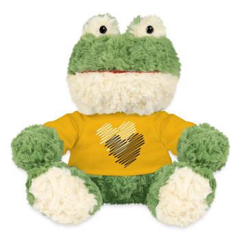 Two Hearts Scribble - MiniFeet® Frog Torge - sun yellow - Front
