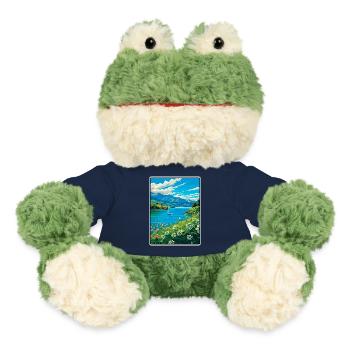 Vue sur le lac Azure avec fleurs sauvages - Grenouille Torge MiniFeet® - bleu marine - Devant