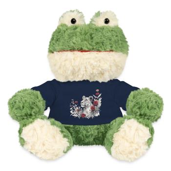 Lioness with Flowers – Powerful Girl Power Motif - MiniFeet® Frog Torge - french navy - Front
