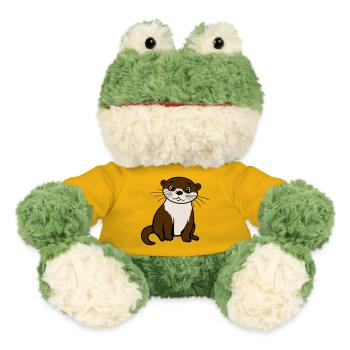 Loutre mignonne Kawaii Adore des animaux cadeau - Grenouille Torge MiniFeet® - jaune soleil - Devant