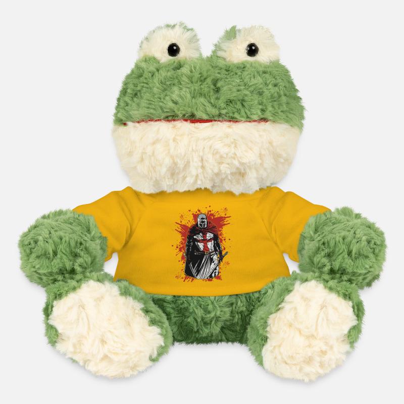 Crusader Knights Templar Deus Vult Knight Templar - MiniFeet® Frog Torge - sun yellow
