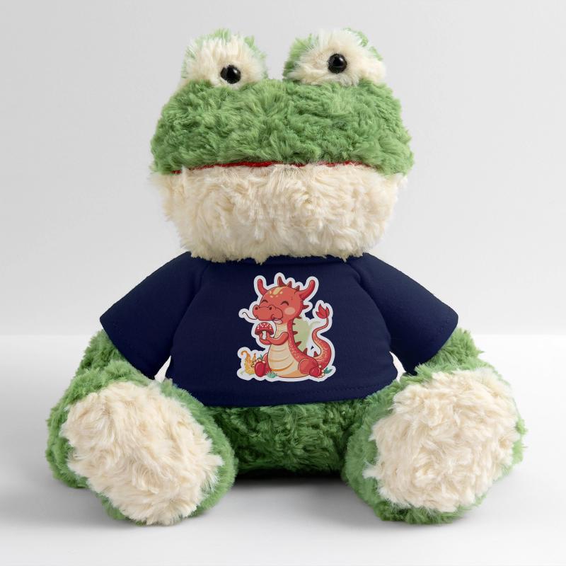 Petit dragon chinois mangeant un champignon Grenouille Torge MiniFeet®