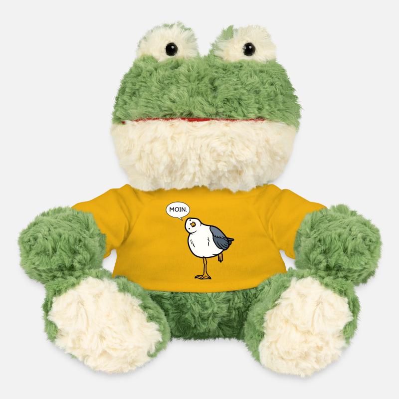 Moin Möwe – salutation nord-allemande avec humour - Grenouille Torge MiniFeet® - jaune soleil