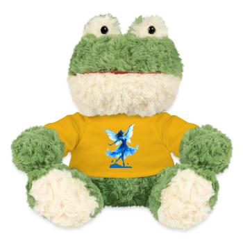 Blaue Fee in der Flucht - MiniFeet® Frosch Torge - Sonnengelb - Vorne