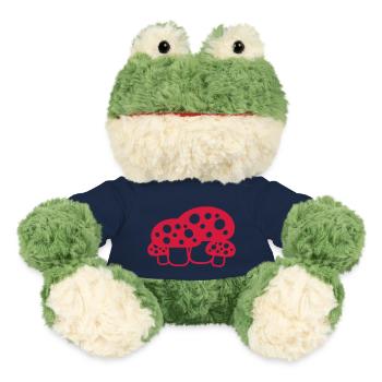 Many Mushrooms Red Dots Pattern Toadstool Fungus - MiniFeet® Frog Torge - french navy - Front