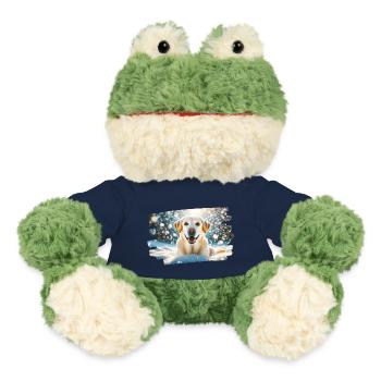 Glücklicher Labrador im Winterschnee - MiniFeet® Frosch Torge - French Navy - Vorne