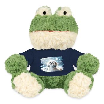 Rêve d’hiver avec un mignon Shih Tzu dans la neige - Grenouille Torge MiniFeet® - bleu marine - Devant