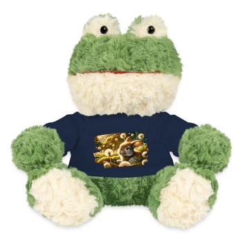 Rêve printanier avec lapin parmi les pissenlits - Grenouille Torge MiniFeet® - bleu marine - Devant