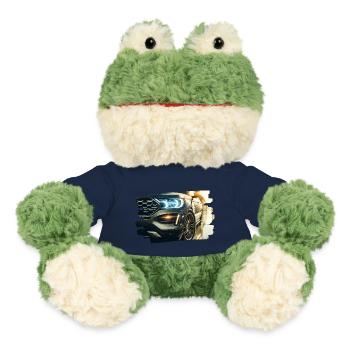 Modernes Luxusauto in der Regenreflexion - MiniFeet® Frosch Torge - French Navy - Vorne