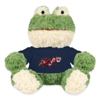 Roses rouges avec une élégante boucle de fumée - Grenouille Torge MiniFeet® - bleu marine - Devant