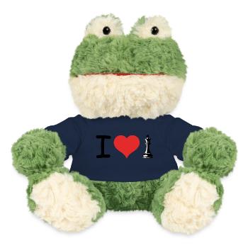 I love Chess - Relatable Sports Sticker - MiniFeet® Frosch Torge - French Navy - Vorne