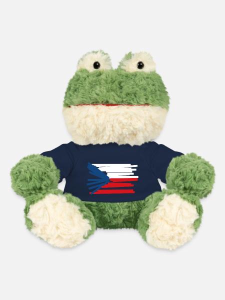 Tschechien Flagge - Moderne Kunst - MiniFeet® Frosch Torge - French Navy