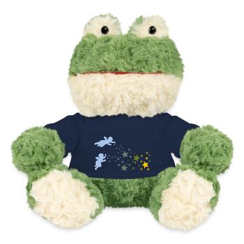 Weihnachtssterne und Engel Sterne streuen Gelb Rot - MiniFeet® Frosch Torge - French Navy - Vorne